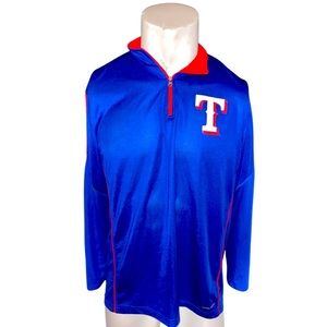 Texas Rangers Long sleeve 3/4 Zip : Majestic : Cool Base : Men’s XL